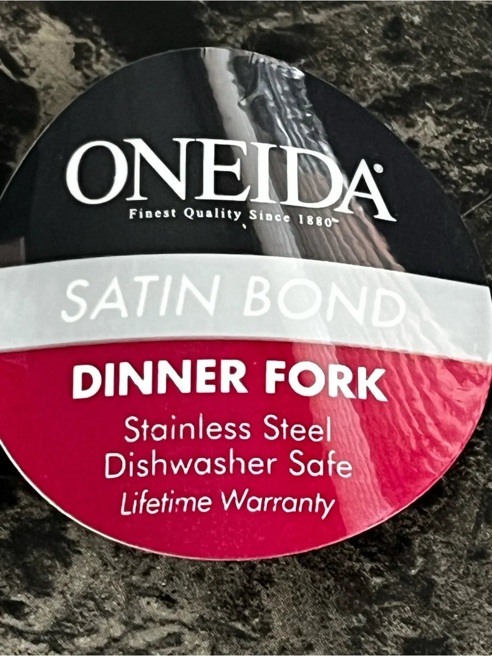 Oneida Satin Bond Dinner Fork Stainless Steel Set of 6 Engraved Signature